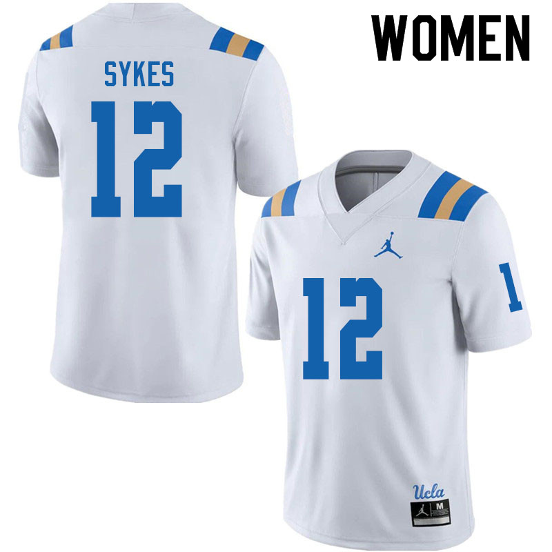 Jordan Brand Women #12 Matt Sykes UCLA Bruins College Football Jerseys Sale-White